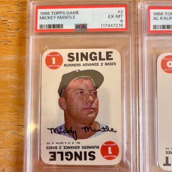 1968 Topps Game Mickey Mantle PSA 6 New York Yankees - Picture 1 of 1
